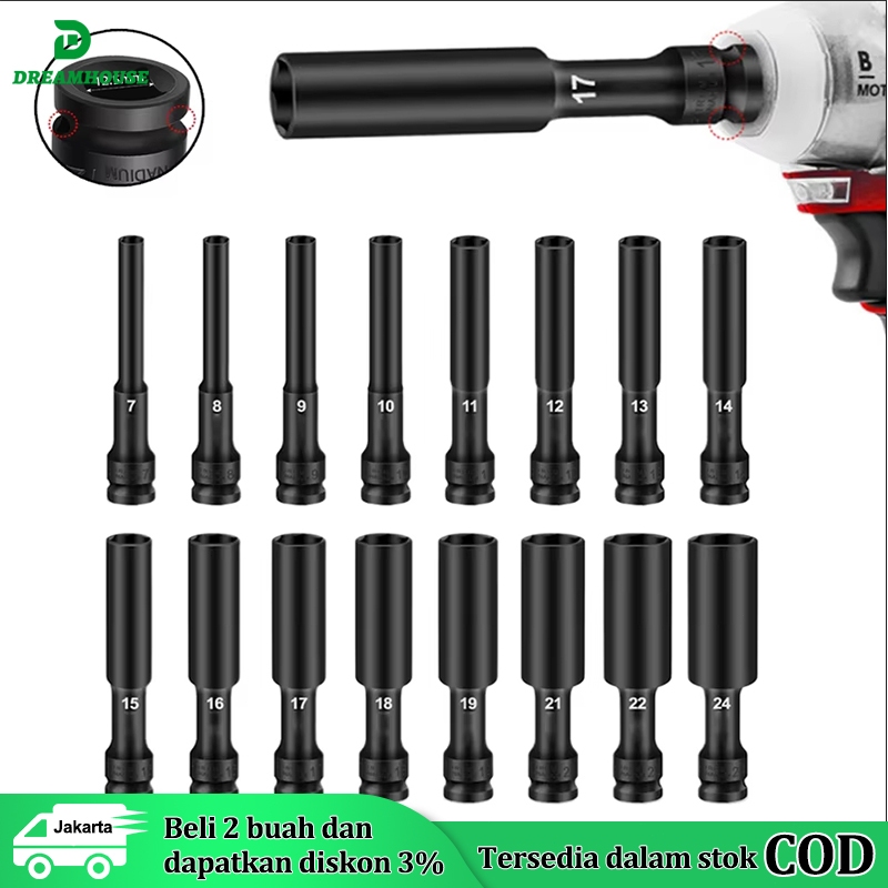 PROMO 4PCS Mata Kunci Shock Cover / Kunci Shock Panjang / 8-14mm Extra Panjang 130mm (13cm) High