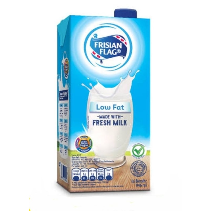 

Susu UHT Frisian Flag Low Fat 946 ml / Susu Bendera