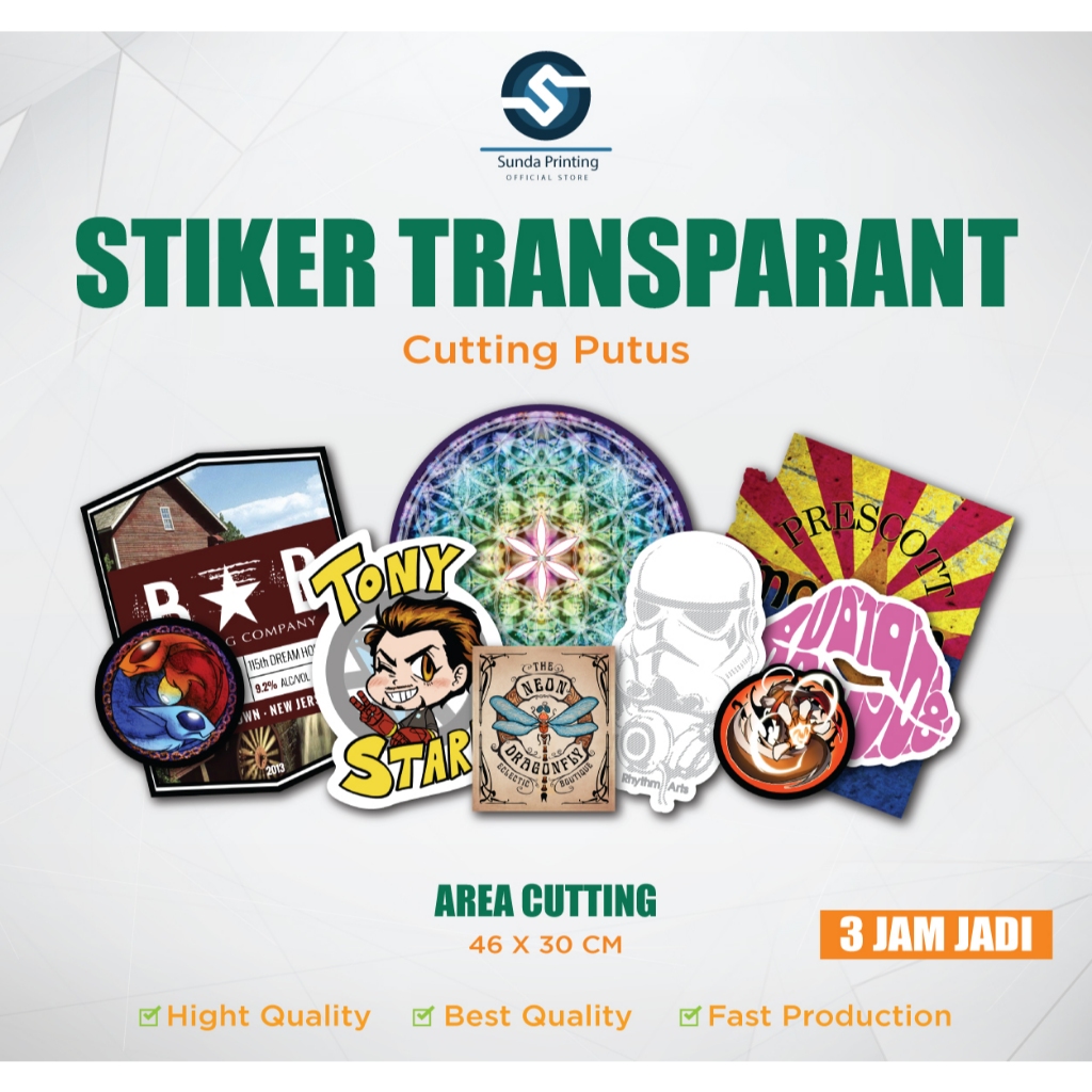 

PRINT & CUT STICKER TRANSPARANT A3+ / CETAK STIKER LABEL CUTTING PUTUS