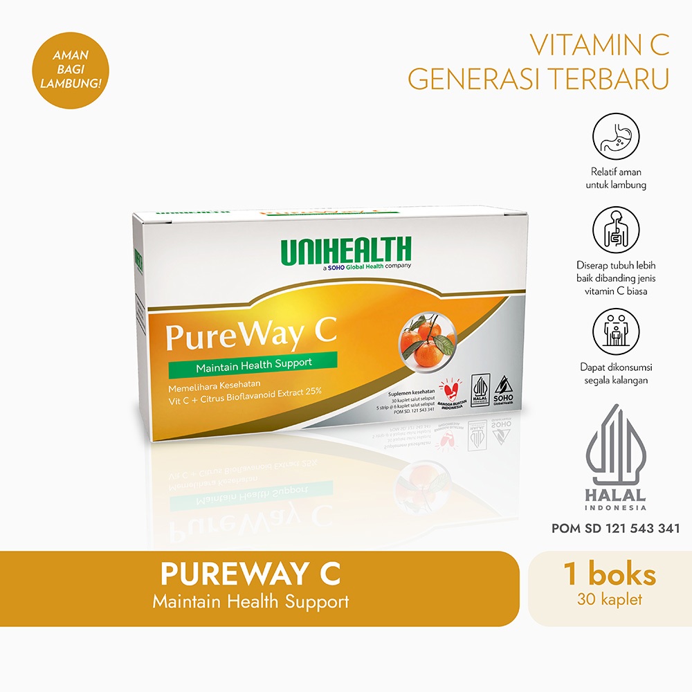 PureWay C - Vitamin C Aman Bagi Lambung Anda I UNIHEALTH SOHO Global Health.Tbk