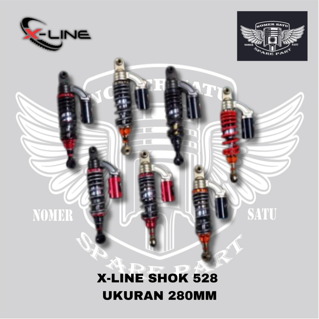 X-Line Shock Shockbreaker Belakang Tipe 528 Jupiter Vega R Fizr Ukuran 280MM Original 100%