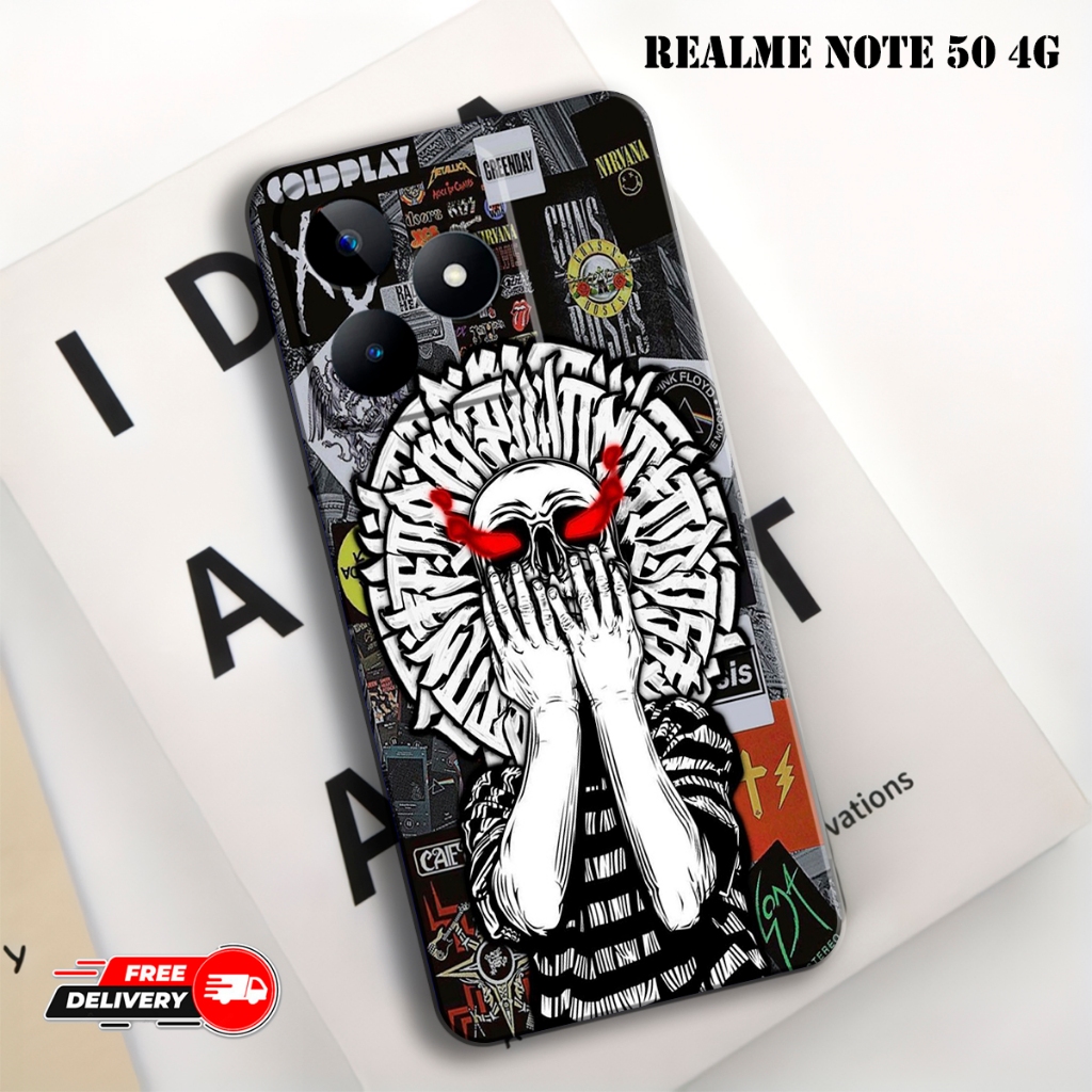 Casing Hp cocok untuk REALME NOTE 50 4G Terbaru - Softcase Fashion Case Pattern Estetik - Type Lain 
