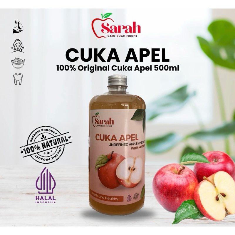 

SARAH - Cuka Apel Original - Cuka Apel - Diet Detoks - Apple Cider Vinegar - 500 ml