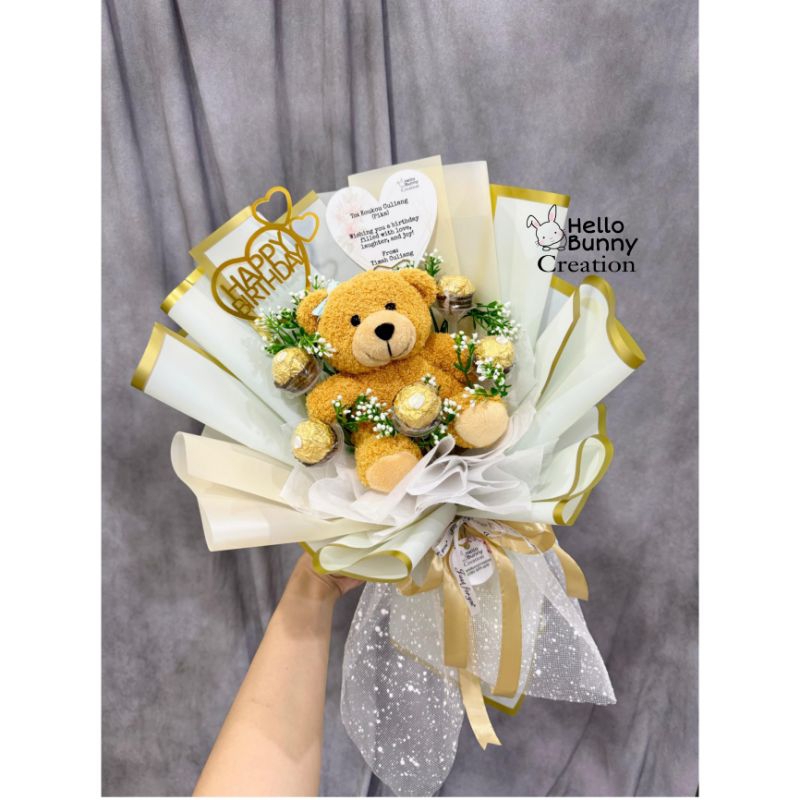 [Hello Bunny Creation] Ferrero Rocher Bouquet / Buket Coklat Ferrero Rocher