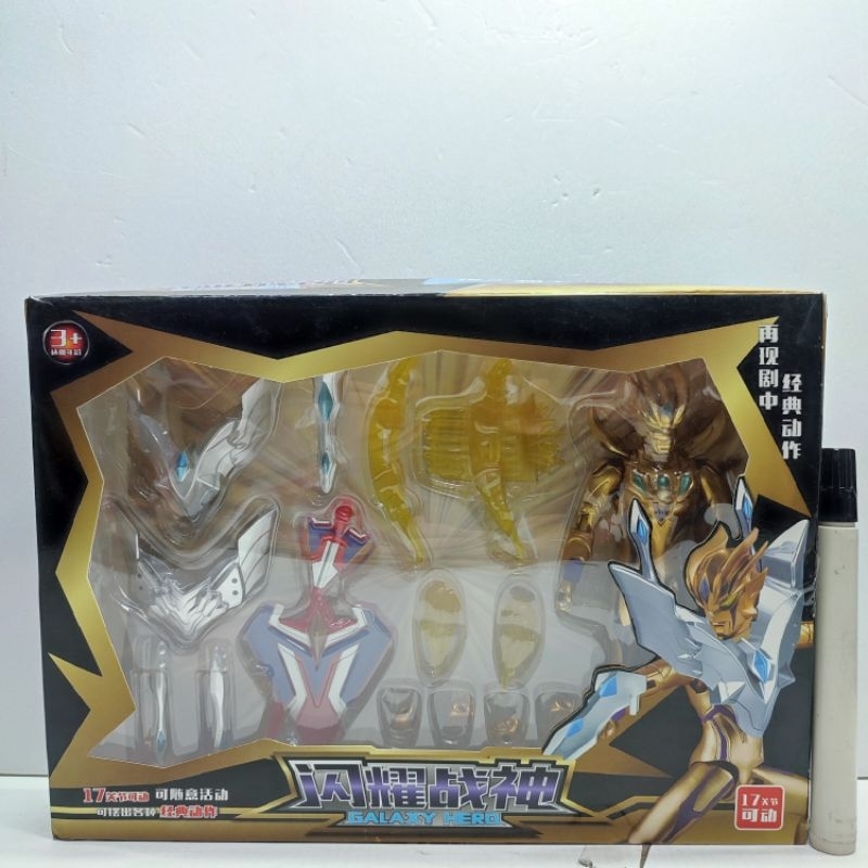 mainan action figure shf Ultraman zero beyond shinning full set  shfiguarts recast tinggi sekitar 6 