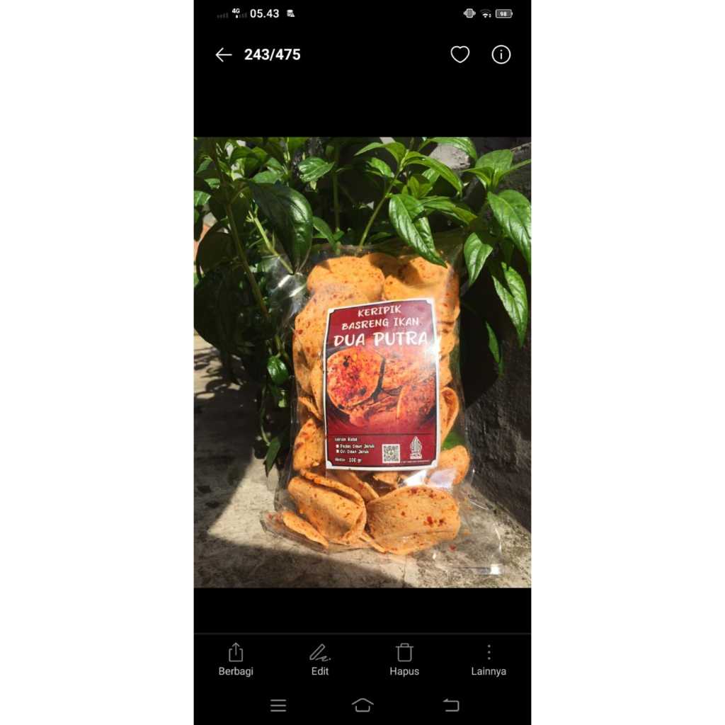 

basreng coin premium dua putra Pedas daun jeruk