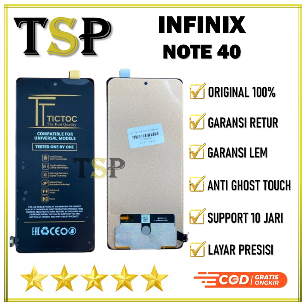 【ORIGINAL】LCD INFINIX NOTE 40 FULLSET TOUCHSCREEN ORIGINAL HIGH QUALITY