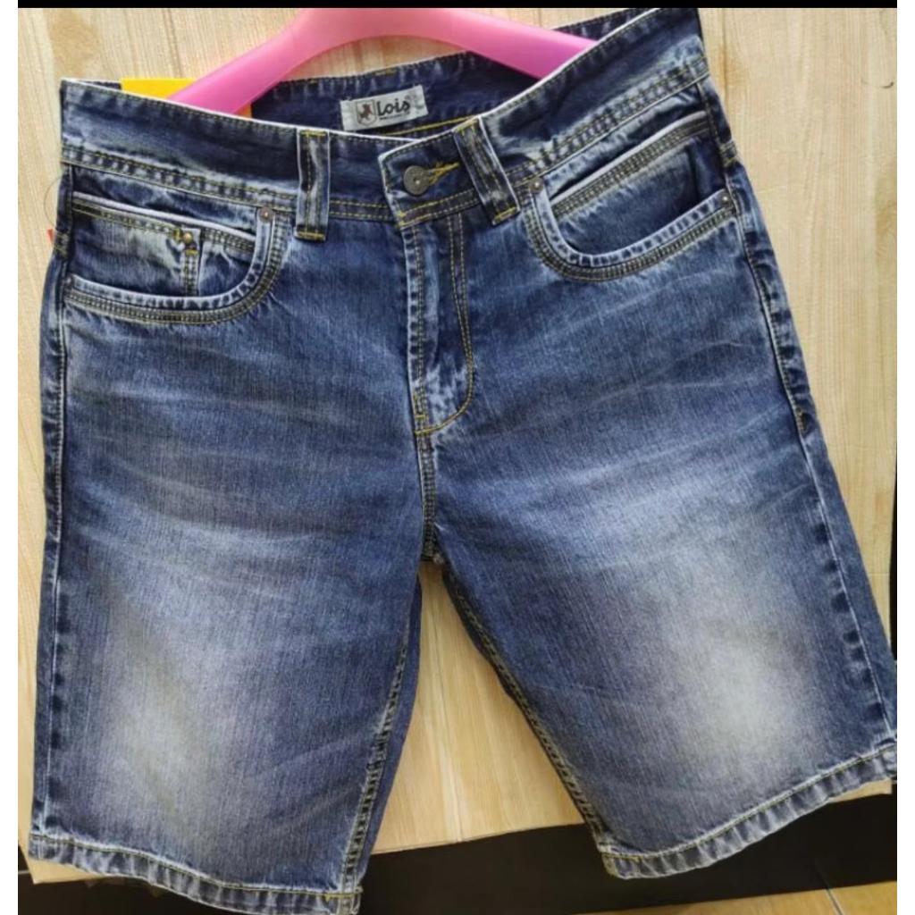 CELANA PENDEK PRIA JEANS LOIS / Celana Jeans Pendek Pria Original 100% Lois Model Terbaru