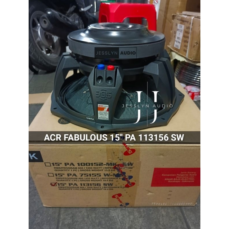 Speaker 15 inch ACR Fabulous PA 113156 SW Original 1600 Watt