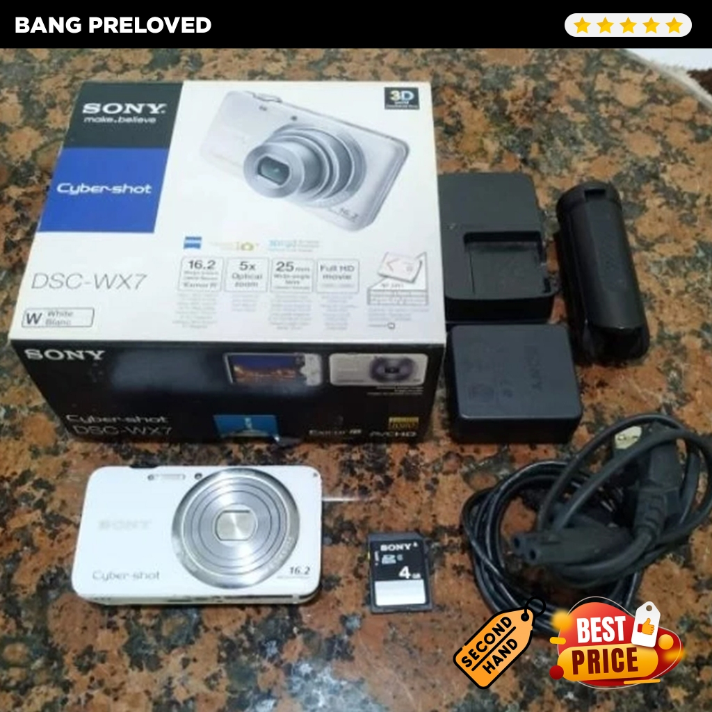 Digicam Sony Cybershot DSC WX-7 Carl Zeiss Vario-Tessar 16.2MP (Second)