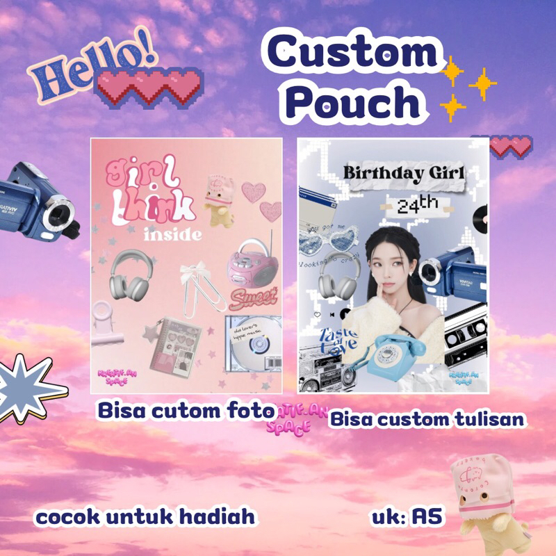 Pouch Snack Custom | Bungkus Kado Unik | Snack Pouch | Bingkisan Ulang Tahun | Kado Ulang Tahun