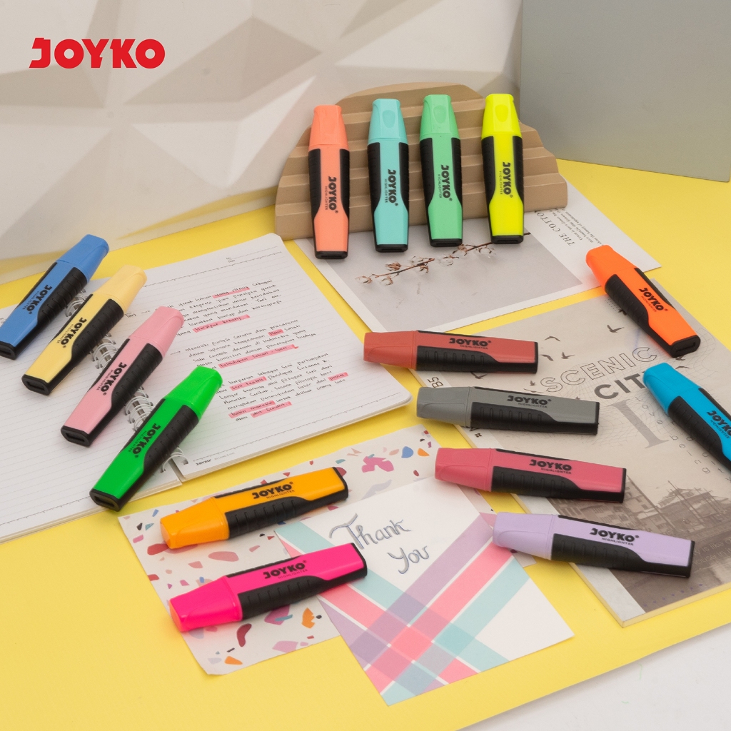 

JOYKO HIGHLIGHTER NEON SERIES PASTEL COLOUR / PENANDA WARNA PASTEL SERI NEON BERWARNA JOYKO