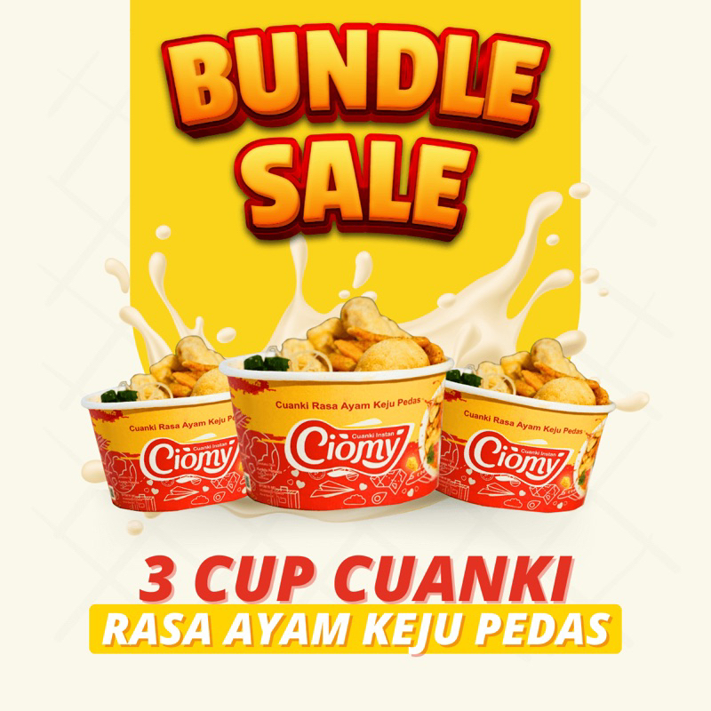 

CIOMY - Paket Bundling 3 Cuanki Ayam Pedas Kuah Keju Kemasan LITE