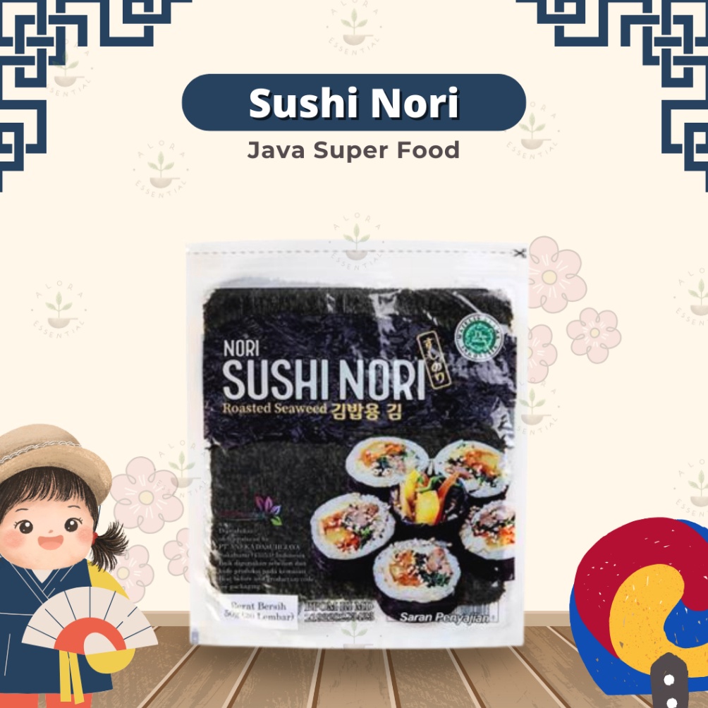 

Murah nampol JAVA Sushi Nori 1 5 Lembar Rumput Laut Kering 1 5 Lembar Halal