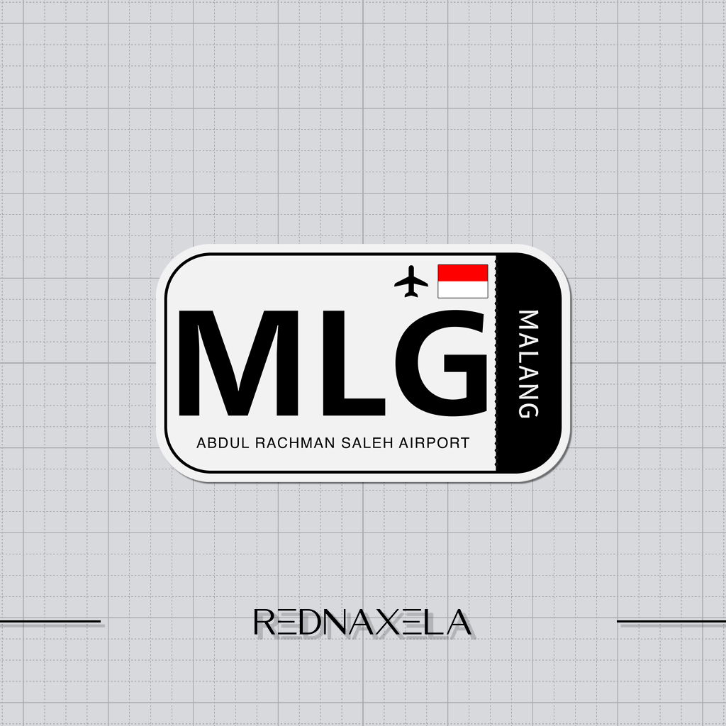 

Stiker Vinyl Abdul Rachman Saleh Airport Code MLG Sign Sticker