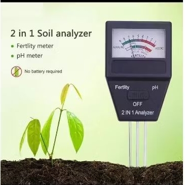 Soil 2in1 ph fertility meter kesuburan tanah npk test tester