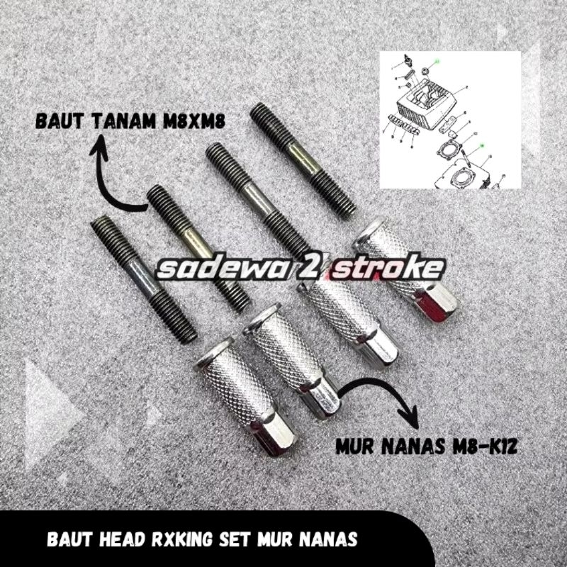 SEPAKET BAUT NANAS HEAD PLUS BAUT TANAM RX KING ORIGINAL LOSTPACK