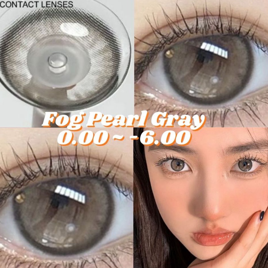 Lebih hemat MINUS  6 MYSTICEYES SOFTLENS FOG PEARL SERI GRAY LENSA KONTAK 14MM