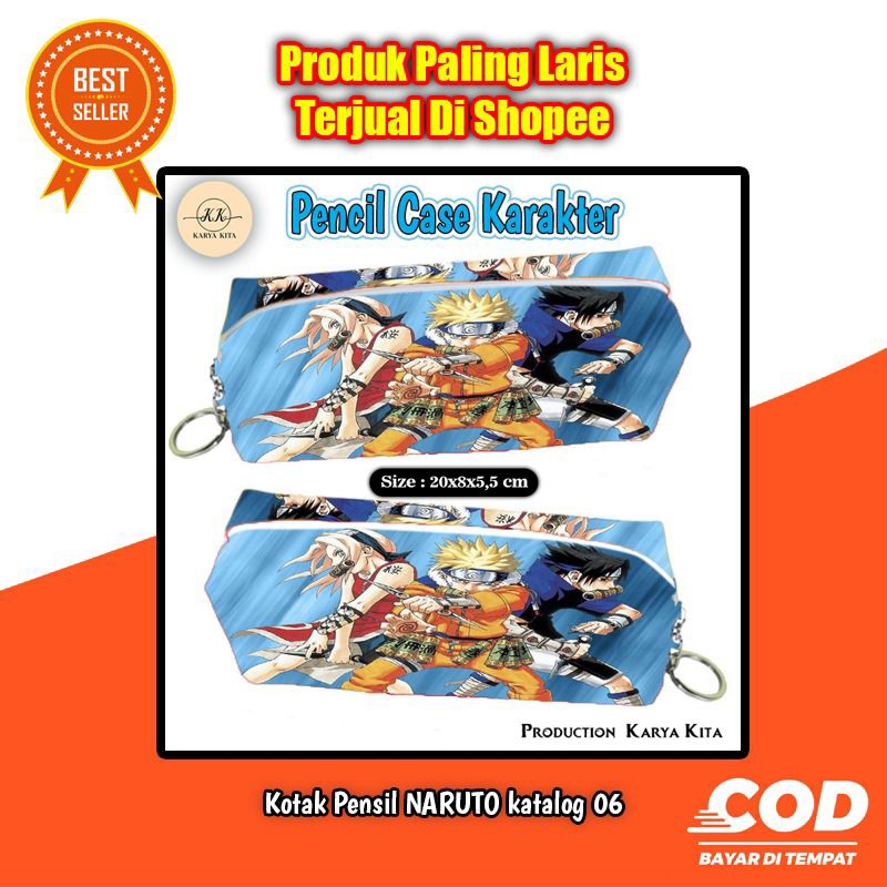 {TERLARIS TEMPAT PENSIL} KOTAK PENSIL GAMBAR ANIME NARUTO TAK06
