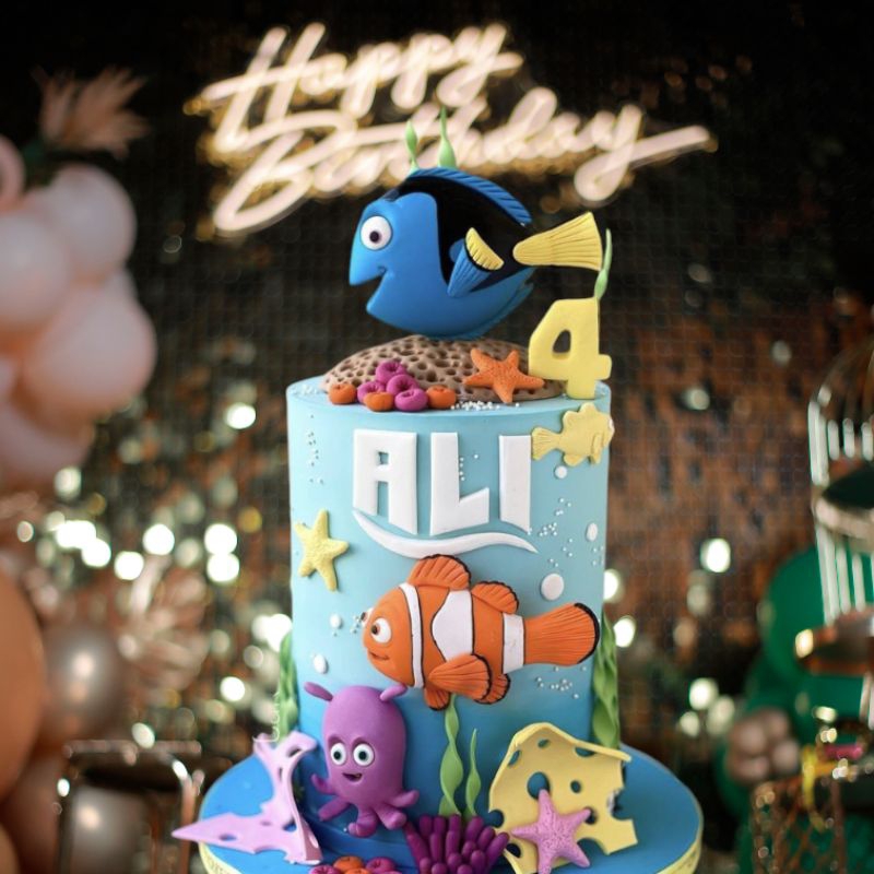 

custom cake//tema ikan koi