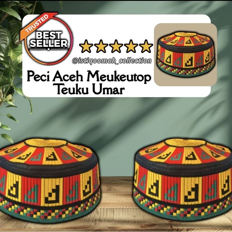 Peci Haji Aceh Meukeutop Kopiah Teuku Umar Khas Indonesia