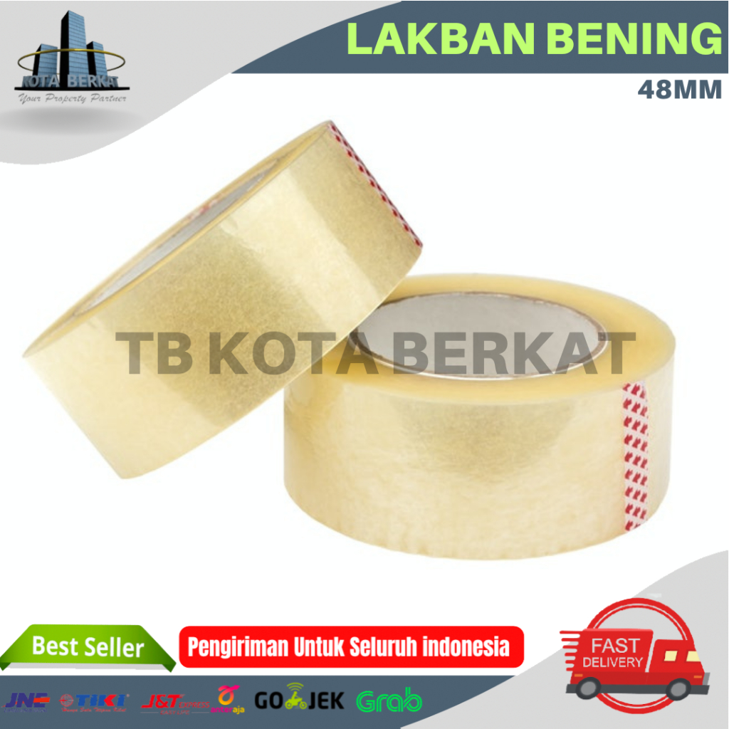 

LAKBAN BENING / ISOLASI TRANSPARAN / MASKING TAPE / SELOTIP OPP