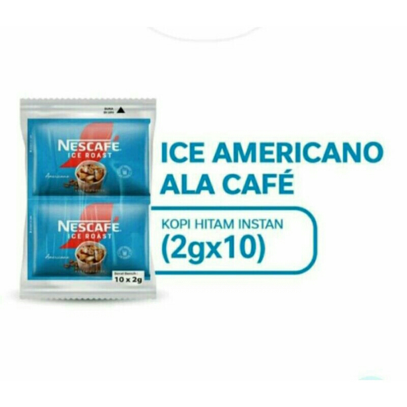 

nescafe ice roast kopi instan nescafe americano 2gr x 10 sachet original