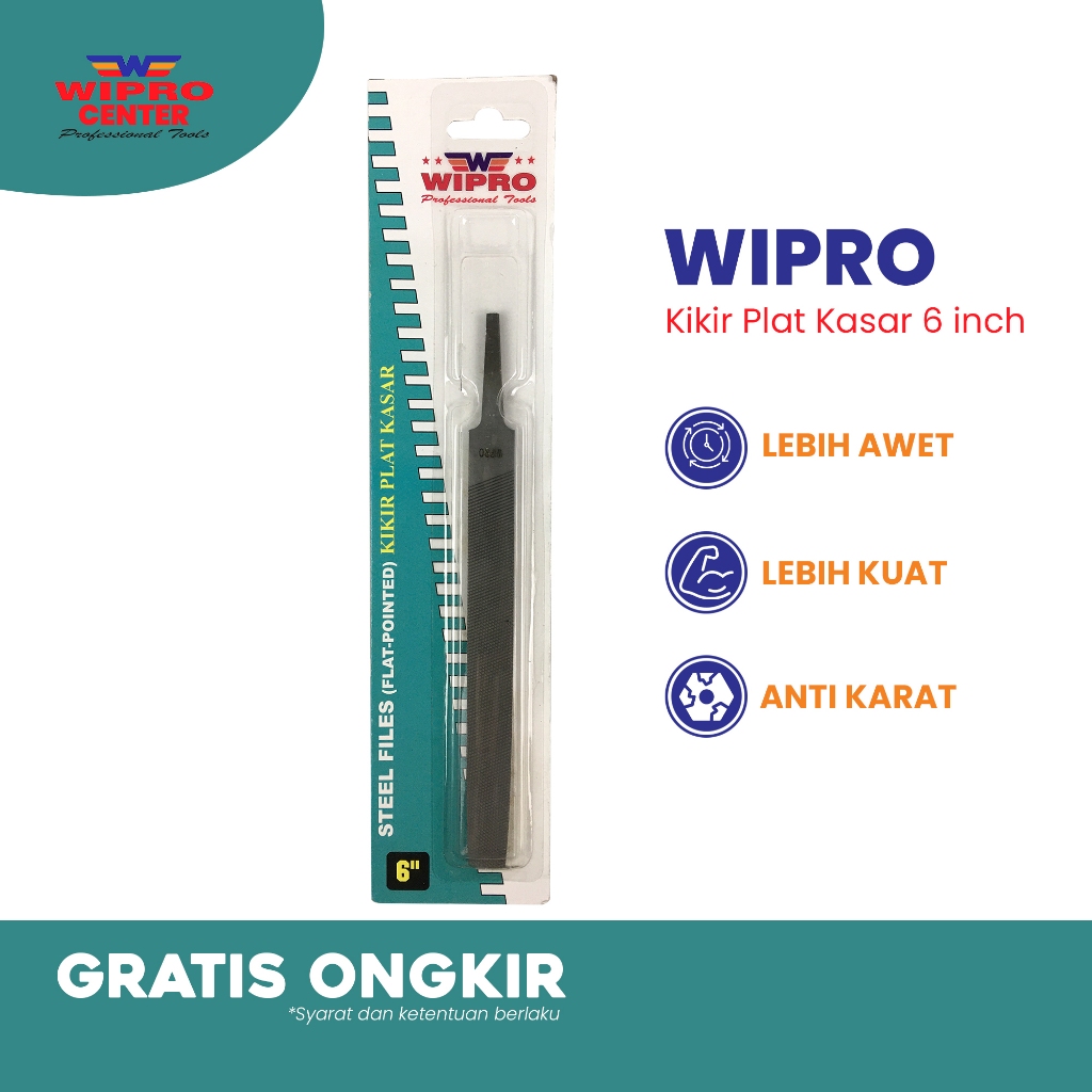 Kikir plat kasar 6in 6 inch wipro Kikir Plat Kasar 6" Wipro