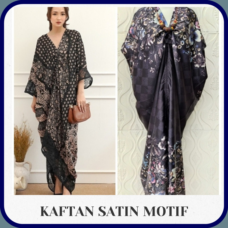 DRESS KELELAWAR VELVET SATEEN KAFTAN SATIN MOTIF PREMIUM best TERMURAH PROMO HARI INI Terlaris Premi