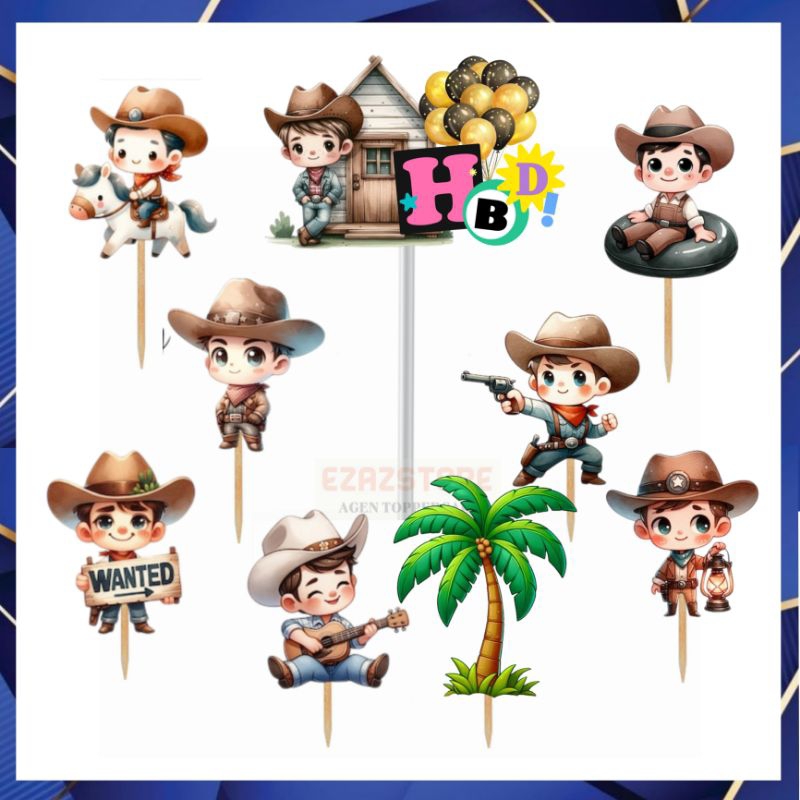 

terbaru.. toper karakter / toper tusuk / hiasan kue ulang tahun / cake dekorasi