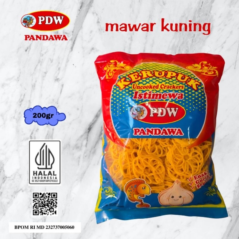 

Kerupuk Pandawa / Krupuk Mawar Kuning / 200gr