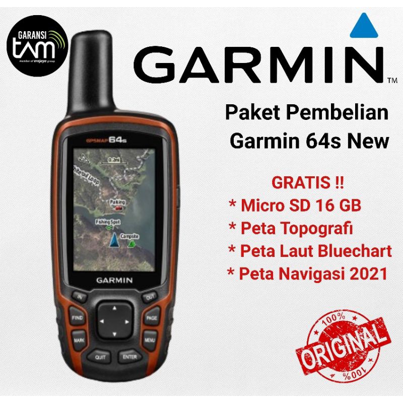 Gps Garmin 64s / Gps Garmin 64s Baru Garansi TAM 2 Tahun