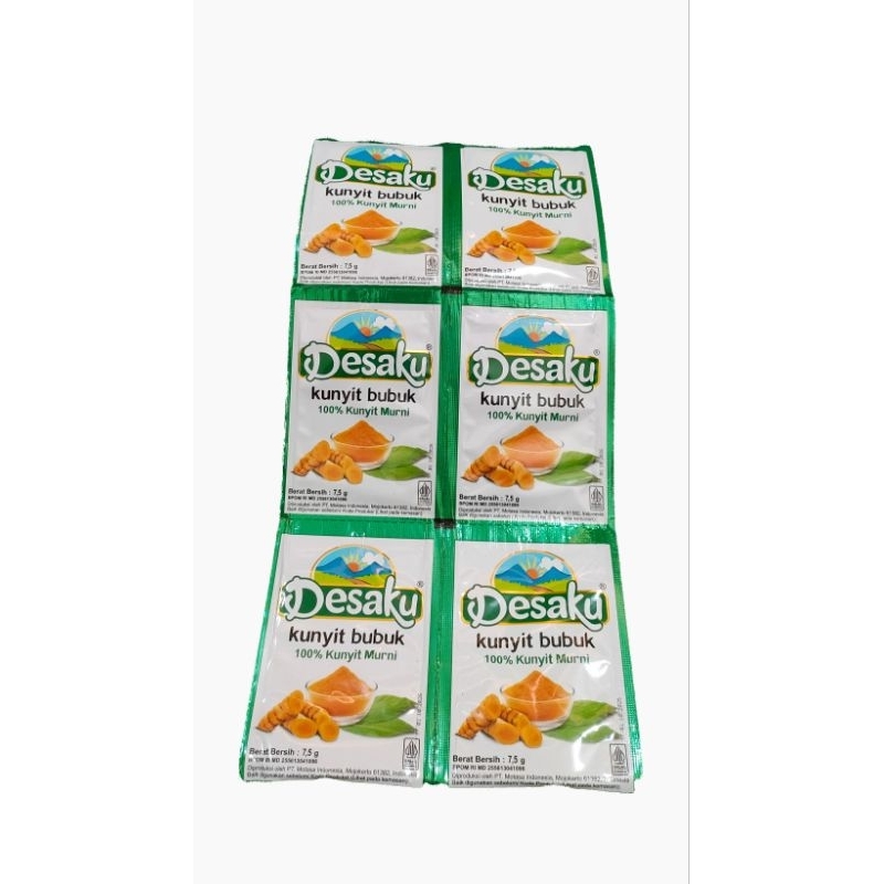 

KUNYIT Bubuk Desaku Perbungkus 5 gram PERRENTENG DAPAT 24 SACHET