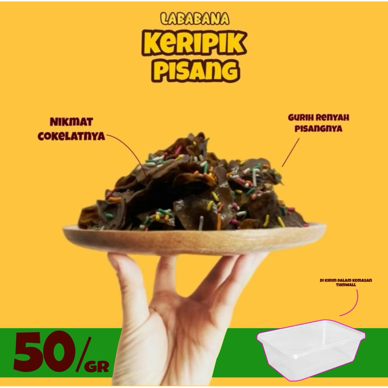 

2x Keripik Pisang Lababana Original Cokelat 50gr Kemasan Thinwall