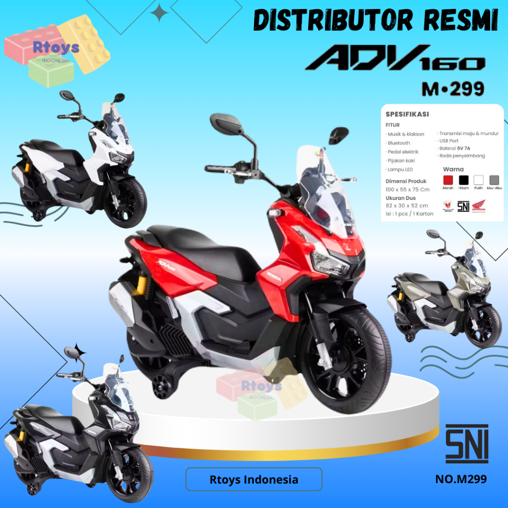 Mainan Anak Motor Aki Honda ADV M299 PMB Remote Control