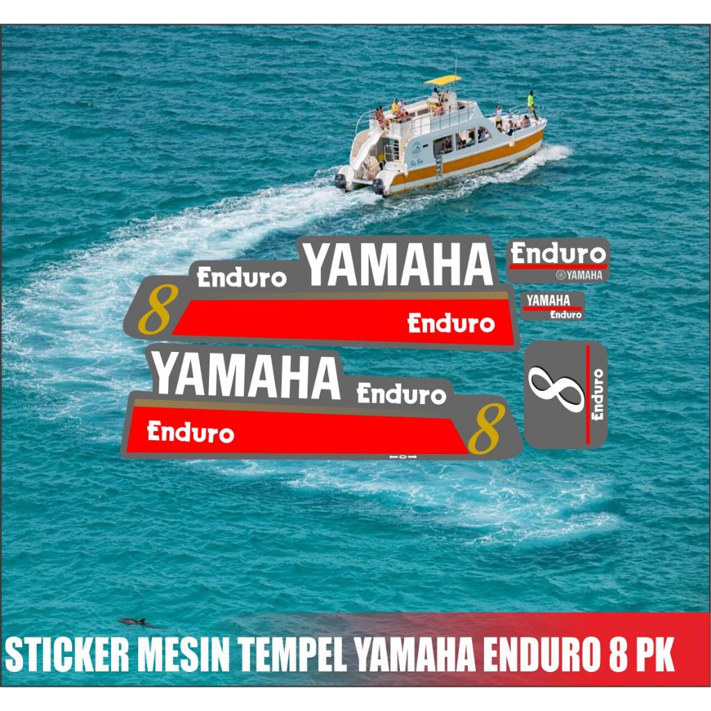 STICKER MESIN TEMPEL 8PK YAMAHA ENDURO BERKUALITAS