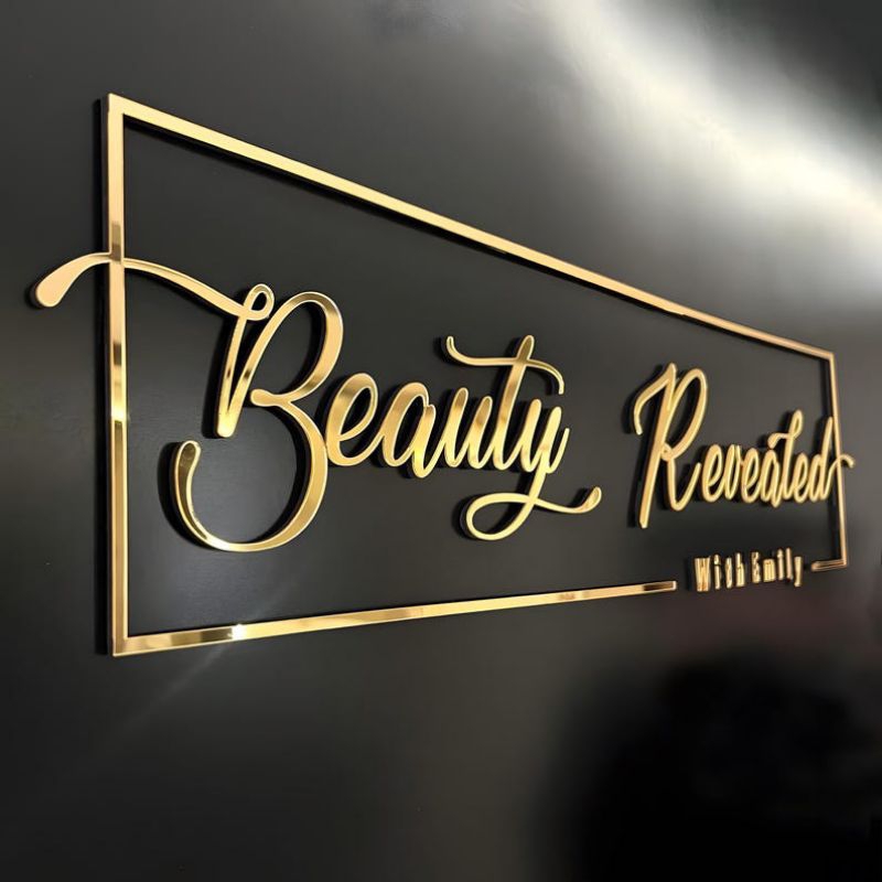 Eksklusif AKLYRIC papan nama Toko/Logo/Kedai/Butik/Klinik Custom AESTETHIC