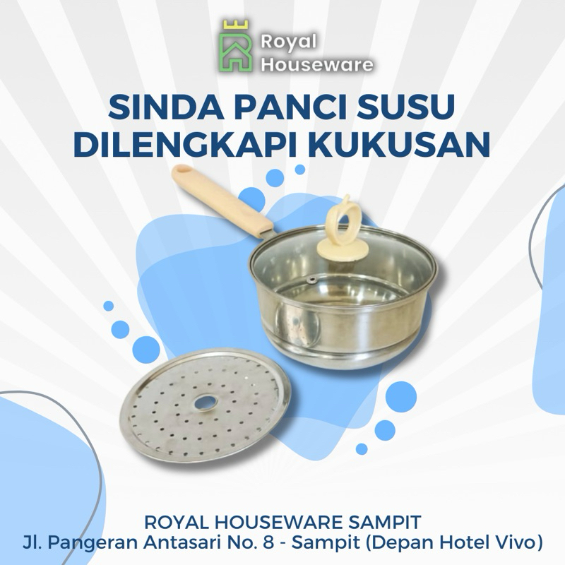 Sinda Panci Susu Dilengkapi Kukusan Bahan Stainless