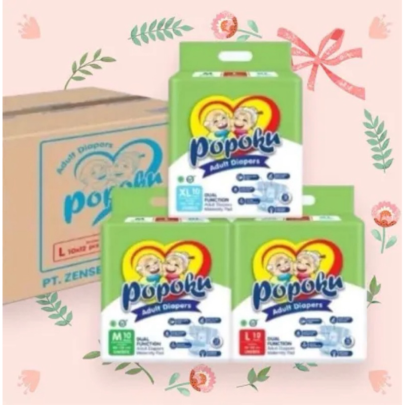 Popok Dewasa Popokku Adult Diapers Kretek Ijo M L XL || Popoku pampers lansia Popoku panpers