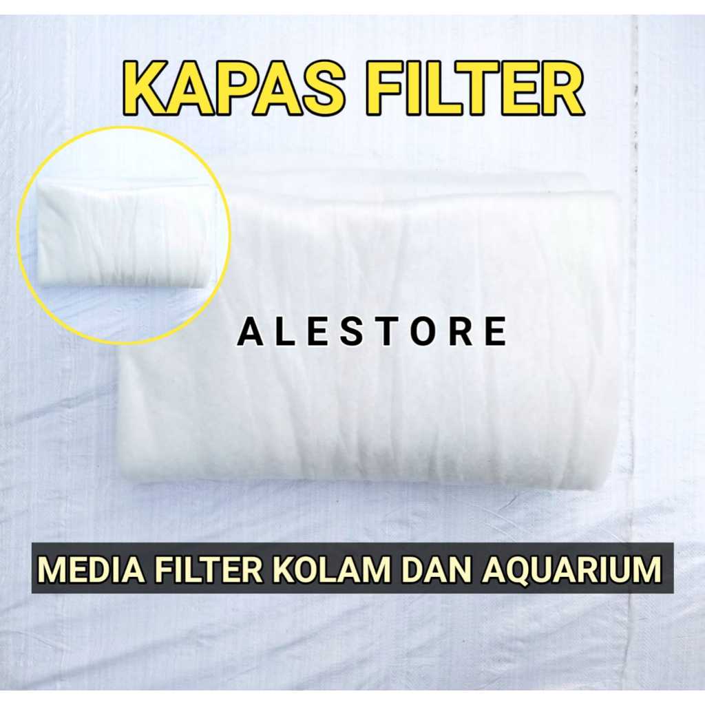 Dacron Busa Kapas (1m x 1m) Kapas Filter Aquarium Media filter Aquarium aquascape Kolam koi