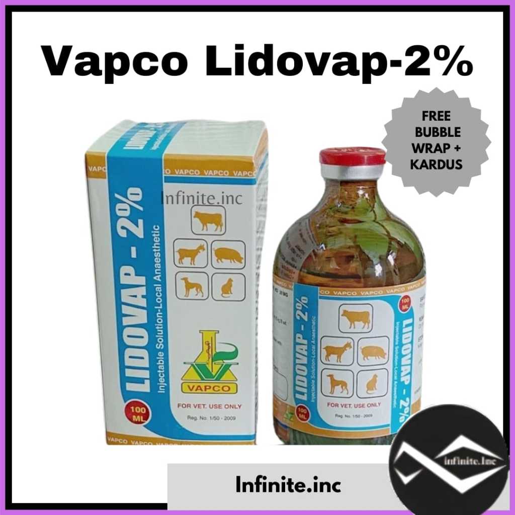 VAPCO LIDOVAP 2 % 100 Ml (LIDOCAIN 2%)-Untuk Hewan