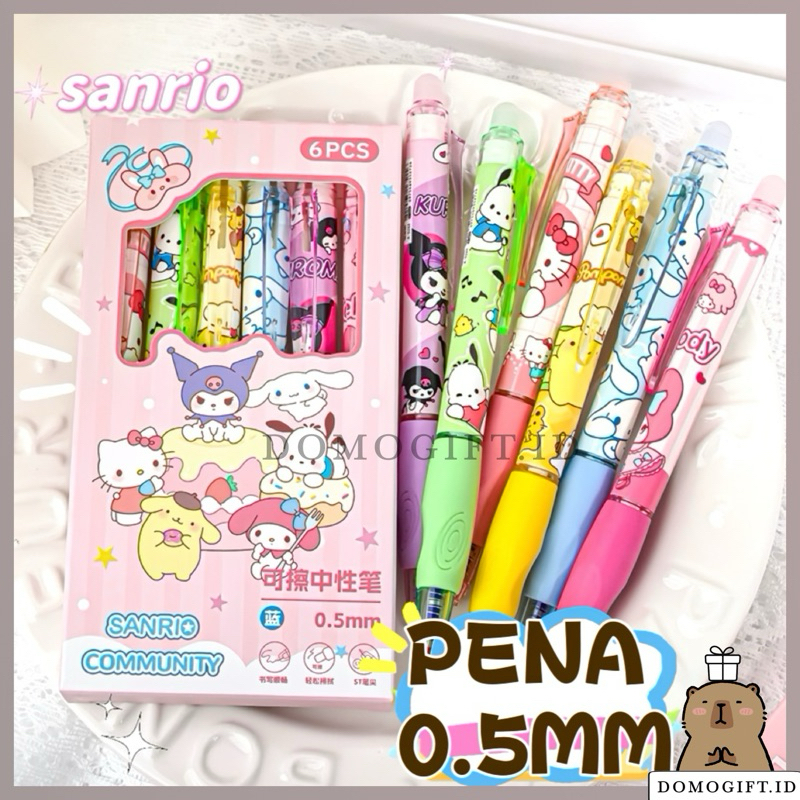 

6 Pcs Pulpen Pena Set Lucu Bisa Di Hapus Pen Erasable Kartun Gel Pena Kuromi Cinnamoroll Pena 1 Set