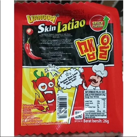 

HALAL LIANGGUI Skin Latiao/Finger Latiao isi 20pcs 520g | Cemilan Latiao rasa pedas manis