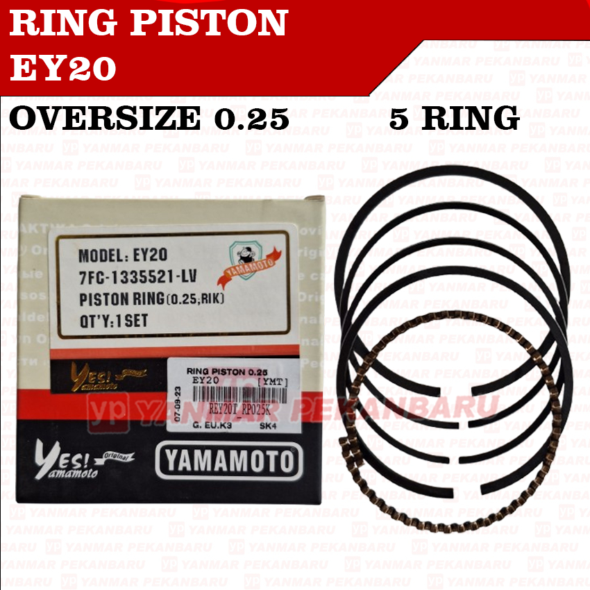 EY20 Ring Piston Ring Set Reng Seher OVERSIZE 0,25 0,50 0,75 1,00 Robin 5.0HP