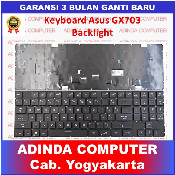 Keyboard Asus ROG Zephyrus S17 GX703 GX703H GX703HM GX703HR GX703HS GX703HSD GX703HS-XB98 Backlight