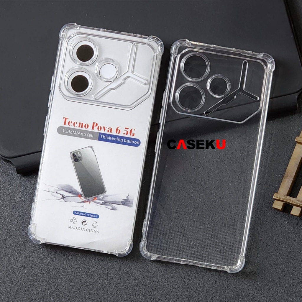 Softcase Tecno Pova 6 5G Tecno Pova 6 Pro SoftCase Airbag Anticrack Tebal Protection Casing Tecno Po