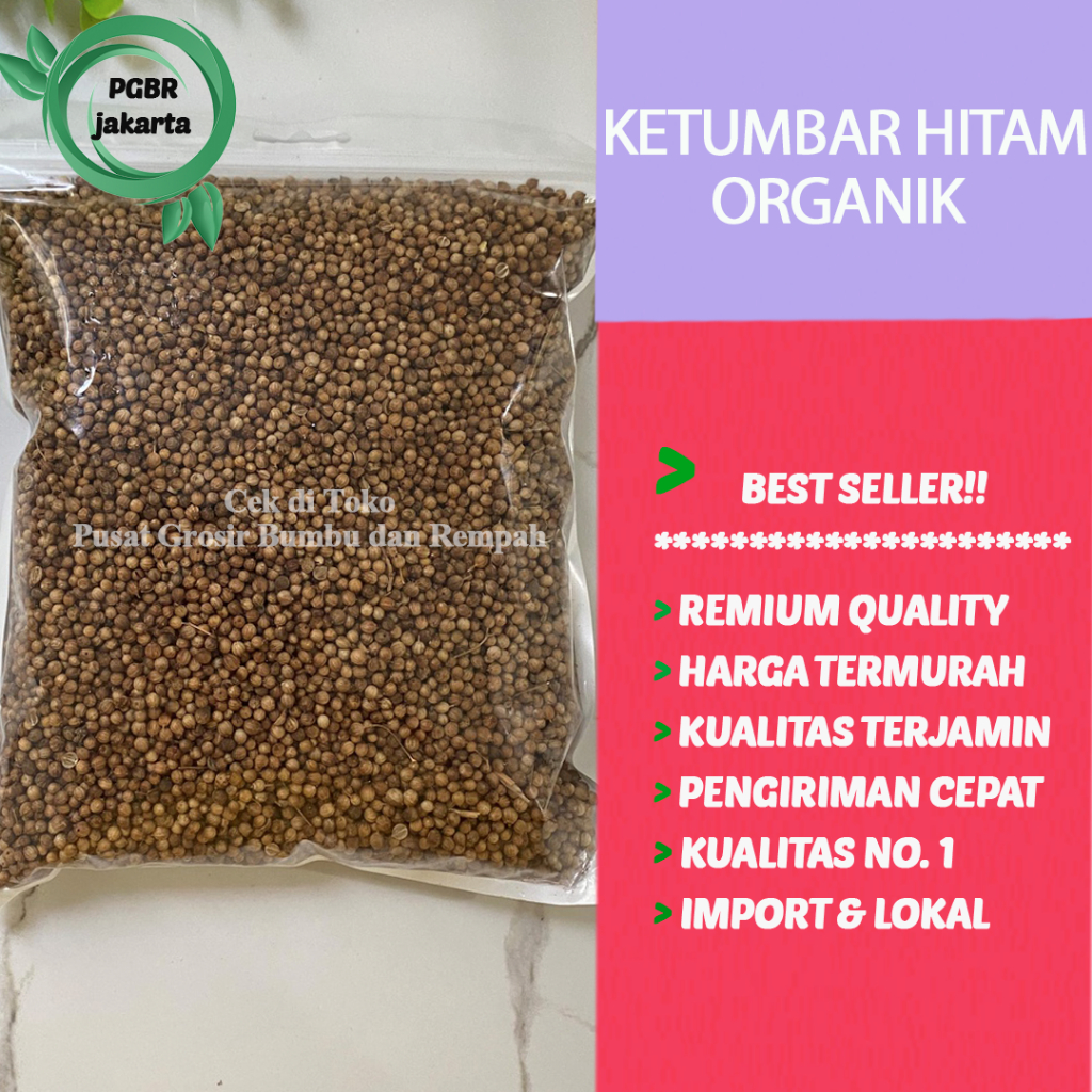 

KETUMBAR HITAM ORGANIK 500 GR / BLACK CORIANDER PILIHAN / KETUMBAR HITAM ASLI MAROKO 500 GR / KETUMBAR HITAM ALAMI