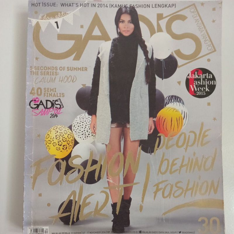 Majalah Gadis Tahun 2014 Cover Bunga Jelita Ibhrani