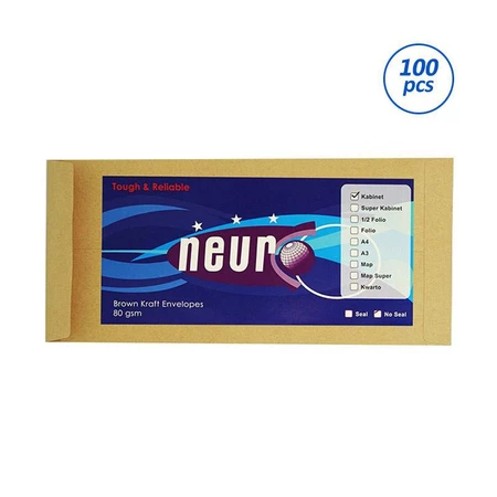 

(1 Pack) NEURO Amplop Coklat Gaji Ukuran Kabinet (14 x 27 cm)