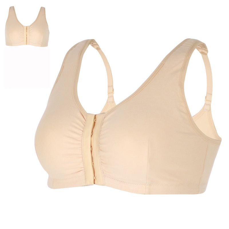 Tombol Depan Bra Beha BH Mastektomi Tanpa Kawat Breast Cancer Katun